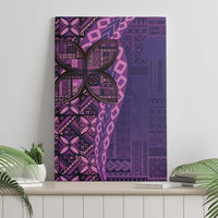 Samoan Pacific Tribal Flower Geometric Art Tattoos Canvas Wall Art Siapo Pattern Purple Haze - Polynesian Pride