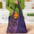 Samoan Pacific Tribal Flower Geometric Art Tattoos Grocery Bag Siapo Pattern Purple Haze - Polynesian Pride