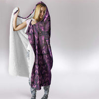Samoan Pacific Tribal Flower Geometric Art Tattoos Hooded Blanket Siapo Pattern Purple Haze LT03 - Polynesian Pride