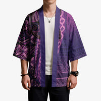Samoan Pacific Tribal Flower Geometric Art Tattoos Kimono Siapo Pattern Purple Haze - Polynesian Pride