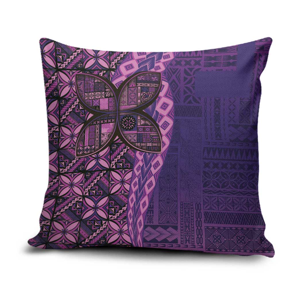 Samoan Pacific Tribal Flower Geometric Art Tattoos Pillow Cover Siapo Pattern Purple Haze LT03 Purple - Polynesian Pride