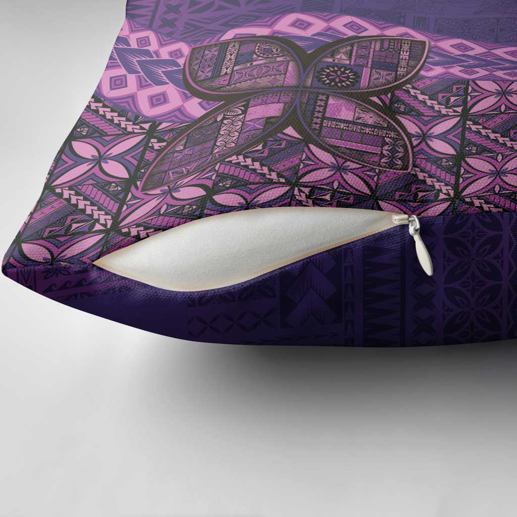 Samoan Pacific Tribal Flower Geometric Art Tattoos Pillow Cover Siapo Pattern Purple Haze LT03 - Polynesian Pride