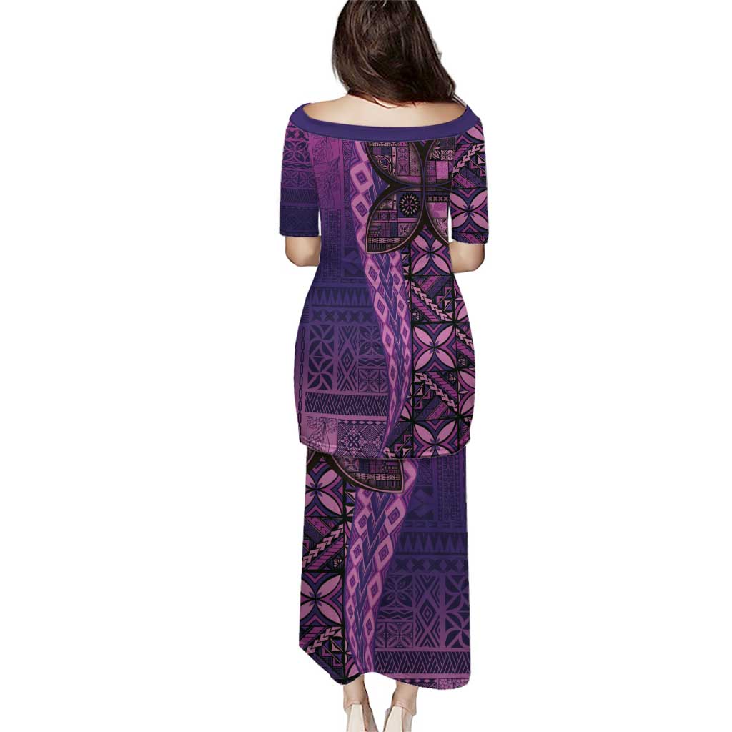 Samoan Pacific Tribal Flower Geometric Art Tattoos Puletasi Siapo Pattern Purple Haze - Polynesian Pride