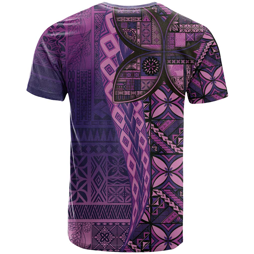 Samoan Pacific Tribal Flower Geometric Art Tattoos T Shirt Siapo Pattern Purple Haze LT03 - Polynesian Pride