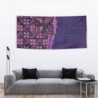 Samoan Pacific Tribal Flower Geometric Art Tattoos Tapestry Siapo Pattern Purple Haze LT03 - Polynesian Pride