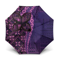 Samoan Pacific Tribal Flower Geometric Art Tattoos Umbrella Siapo Pattern Purple Haze - Polynesian Pride