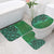 Samoan Pacific Tribal Flower Geometric Art Tattoos Bathroom Set Siapo Pattern Emerald Glow - Polynesian Pride