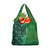 Samoan Pacific Tribal Flower Geometric Art Tattoos Grocery Bag Siapo Pattern Emerald Glow - Polynesian Pride