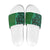 Samoan Pacific Tribal Flower Geometric Art Tattoos Slide Sandals Siapo Pattern Emerald Glow - Polynesian Pride