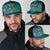 Samoan Pacific Tribal Flower Geometric Art Tattoos Mesh Trucker Cap Siapo Pattern Turquoise Tide - Polynesian Pride