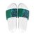Samoan Pacific Tribal Flower Geometric Art Tattoos Slide Sandals Siapo Pattern Turquoise Tide - Polynesian Pride