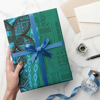 Samoan Pacific Tribal Flower Geometric Art Tattoos Wrapping Paper Siapo Pattern Turquoise Tide LT03 - Polynesian Pride