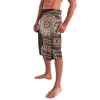 Fijian Masi Tribal Tattoos Art Pattern Lavalava Brown Color Half Style - Polynesian Pride
