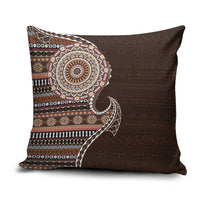 Fijian Masi Tribal Tattoos Art Pattern Pillow Cover Brown Color Half Style LT03 Brown - Polynesian Pride
