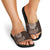 Fijian Masi Tribal Tattoos Art Pattern Slide Sandals Brown Color Half Style - Polynesian Pride