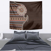 Fijian Masi Tribal Tattoos Art Pattern Tapestry Brown Color Half Style LT03 - Polynesian Pride