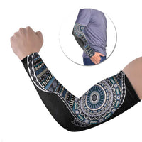 Fijian Masi Tribal Tattoos Art Pattern Arm Sleeves Navy Color Half Style - Polynesian Pride