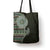 Fijian Masi Tribal Tattoos Art Pattern Tote Bag Green Color Half Style - Polynesian Pride