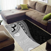 Fijian Masi Tattoos Area Rug with Tapa Tribal Pattern - Polynesian Pride