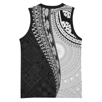 Fijian Masi Tattoos Basketball Jersey with Tapa Tribal Pattern LT03 - Polynesian Pride
