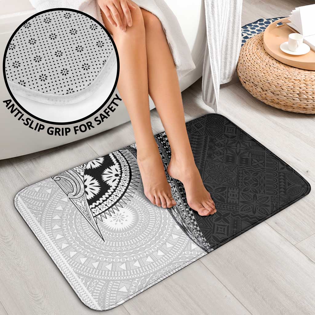 Fijian Masi Tattoos Bathroom Set with Tapa Tribal Pattern - Polynesian Pride