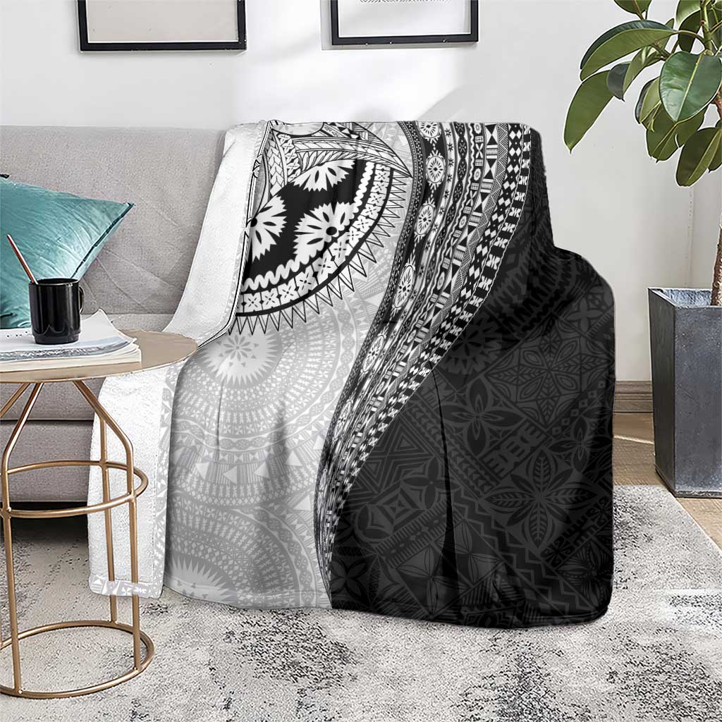 Fijian Masi Tattoos Blanket with Tapa Tribal Pattern - Polynesian Pride