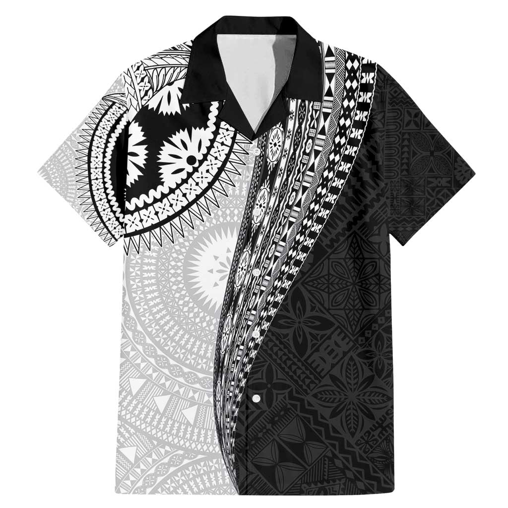 Fijian Masi Tattoos Family Matching Mermaid Dress and Hawaiian Shirt with Tapa Tribal Pattern - Polynesian Pride