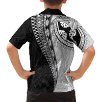Fijian Masi Tattoos Family Matching Off The Shoulder Long Sleeve Dress and Hawaiian Shirt with Tapa Tribal Pattern - Polynesian Pride