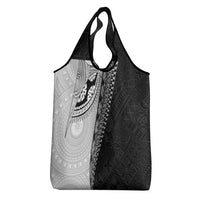 Fijian Masi Tattoos Grocery Bag with Tapa Tribal Pattern - Polynesian Pride