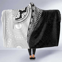 Fijian Masi Tattoos Hooded Blanket with Tapa Tribal Pattern LT03 One Size White - Polynesian Pride