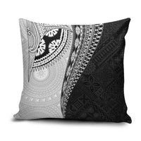 Fijian Masi Tattoos Pillow Cover with Tapa Tribal Pattern LT03 White - Polynesian Pride