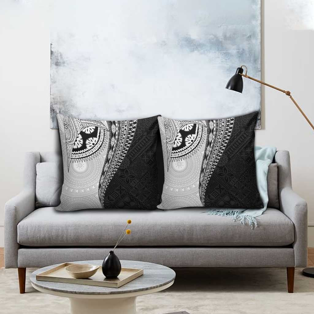 Fijian Masi Tattoos Pillow Cover with Tapa Tribal Pattern LT03 - Polynesian Pride