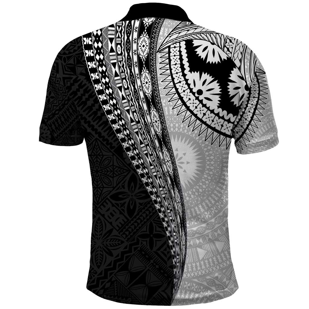 Fijian Masi Tattoos Polo Shirt with Tapa Tribal Pattern LT03 - Polynesian Pride
