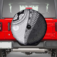 Fijian Masi Tattoos Spare Tire Cover with Tapa Tribal Pattern - Polynesian Pride