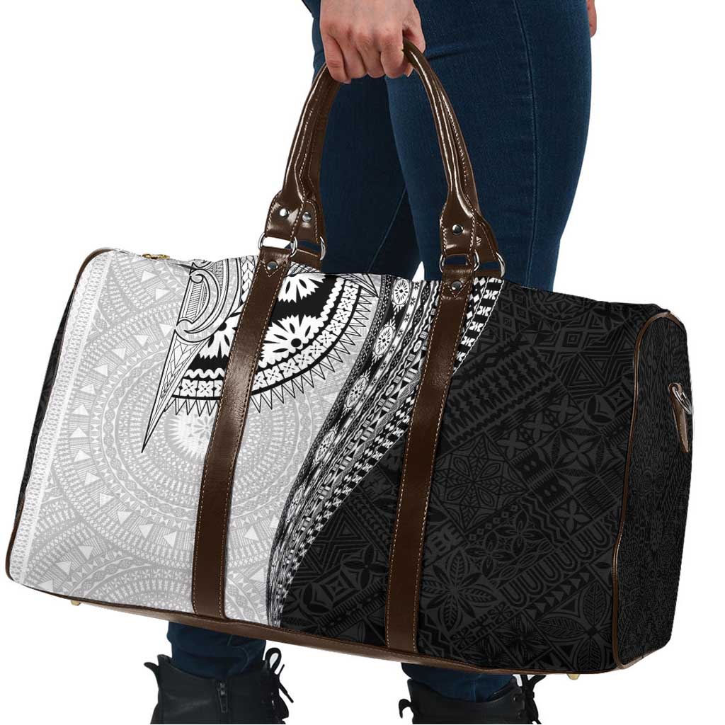 Fijian Masi Tattoos Travel Bag with Tapa Tribal Pattern - Polynesian Pride