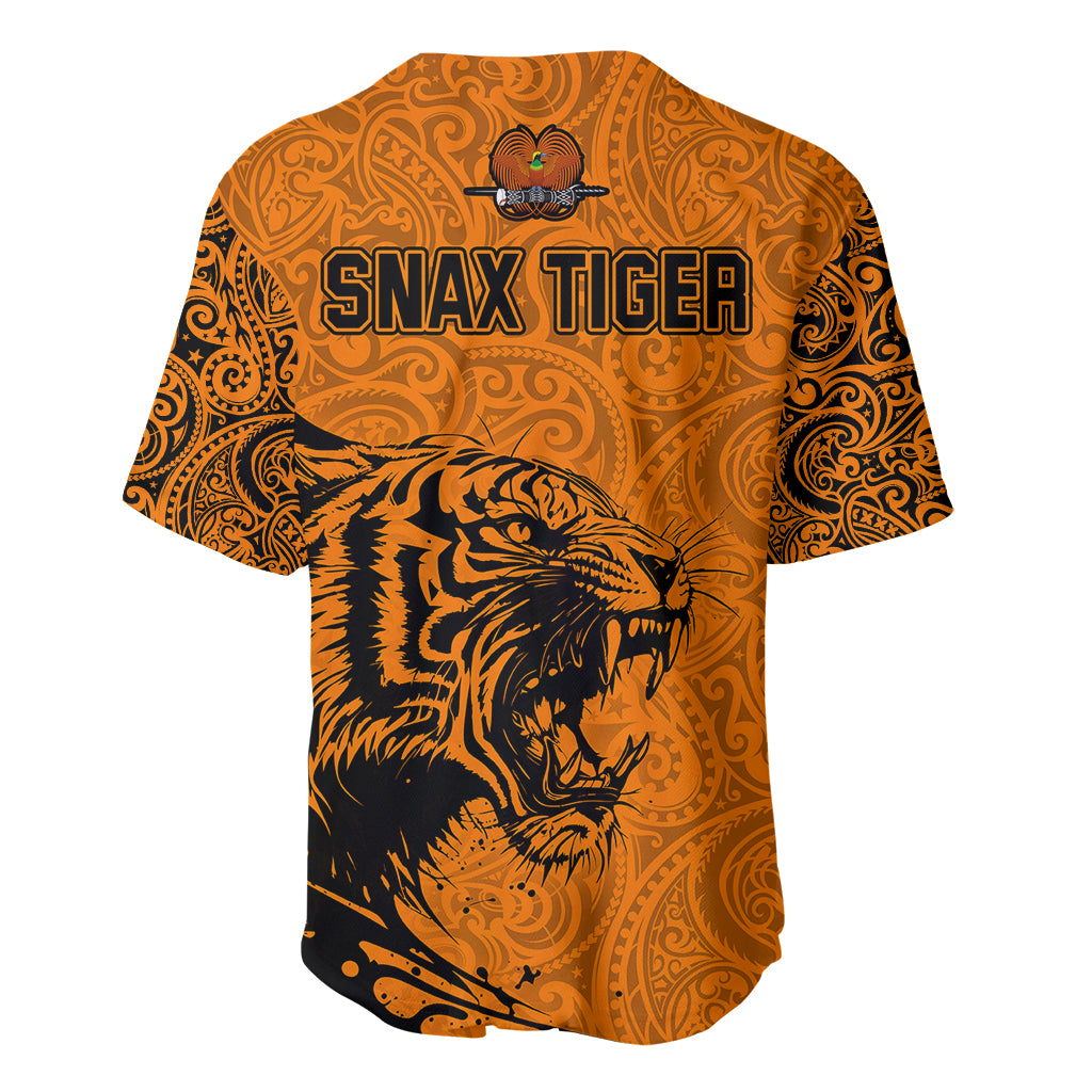 PNG Lae Snax Tigers Rugby Baseball Jersey The Tigers Head and PNG Bird Polynesian Tattoo LT03 - Polynesian Pride