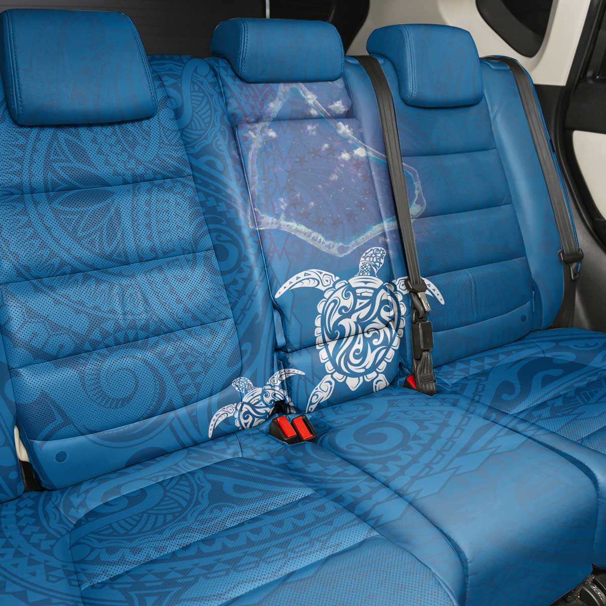Cook Islands Manihiki Atoll Back Car Seat Cover Maori Turtle and Polynesian Pattern