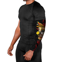 Papua New Guinea Christmas Arm Sleeves Funny Melanesian Santa with Bird-of-paradise Tribal Style - Polynesian Pride