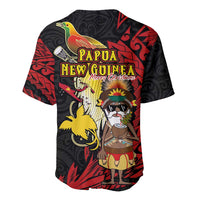 Papua New Guinea Christmas Baseball Jersey Funny Melanesian Santa with Bird-of-paradise Tribal Style - Polynesian Pride