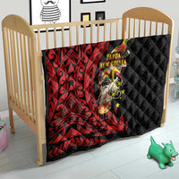 Papua New Guinea Christmas Quilt Funny Melanesian Santa with Bird-of-paradise Tribal Style - Polynesian Pride