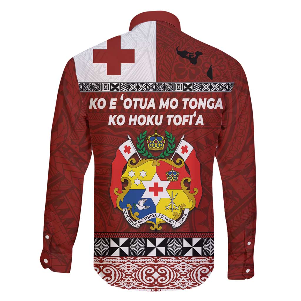 Tongan Culture Family Matching Tank Maxi Dress and Hawaiian Shirt Ngatu Art Tattoo and Emblem of Tonga