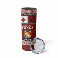 Tongan Culture Skinny Tumbler Ngatu Art Tattoo and Emblem of Tonga