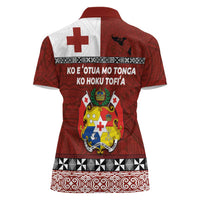 Tongan Culture Women Polo Shirt Ngatu Art Tattoo and Emblem of Tonga