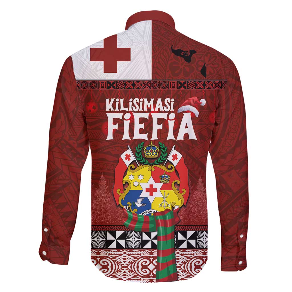 Tongan Christmas Family Matching Long Sleeve Bodycon Dress and Hawaiian Shirt Kilisimasi Fiefia with Ngatu Art Tattoo