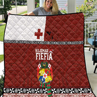 Tongan Christmas Quilt Kilisimasi Fiefia with Ngatu Art Tattoo LT03 Red - Polynesian Pride