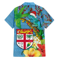 Fijians Iguana Tagimoucia Christmas Family Matching Summer Maxi Dress and Hawaiian Shirt Christmas Palm Tree and Hibiscus