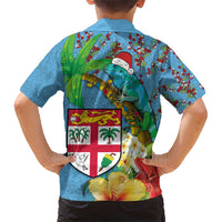 Fijians Iguana Tagimoucia Christmas Kid Hawaiian Shirt Christmas Palm Tree and Hibiscus LT03 - Polynesian Pride