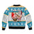 Custom Hawaii Mele Kalikimaka Bomber Jacket Funny Santa and Coconut Mix Kakau Pattern LT03 - Polynesian Pride