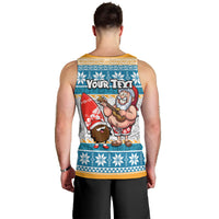 Custom Hawaii Mele Kalikimaka Men Tank Top Funny Santa and Coconut Mix Kakau Pattern LT03 - Polynesian Pride