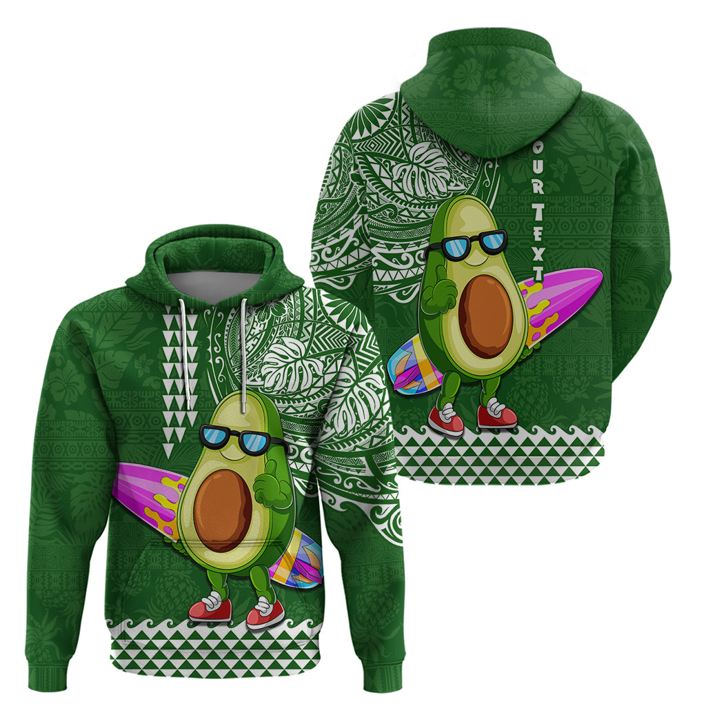 Aloha Avocado Funny Fruits Custom Hoodie Mix Hawaiian Kakau Tribal LT03 - Polynesian Pride
